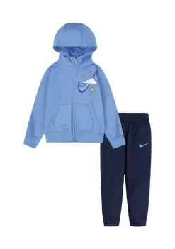 Nike® Toddler Boys Zip Up Graphic Hooded Jacket Set