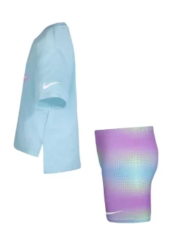 Nike® Girls 4-6x Allover Print Bike Shorts Set -Nike® Shop Belk 1023