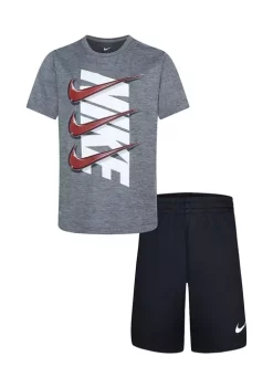 Nike® Boys 4-7 Drop Set Graphic T-Shirt and Shorts Set