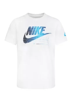 Nike® Boys 4-7 Gradient Filled Swoosh Printed T-Shirt