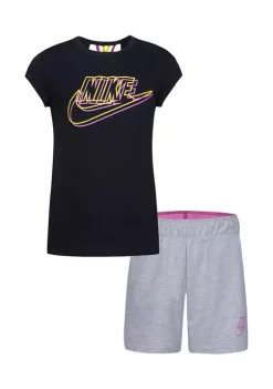 Nike® Girls 4-6x Knit Shorts Set -Nike® Shop Belk 1147
