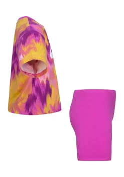 Nike® Girls 4-6x Printed Boxy Graphic T-Shirt and Solid Bike Shorts Set -Nike® Shop Belk 1169