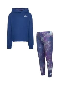 Nike® Girls 4-6x Pullover Hoodie and Legging Set