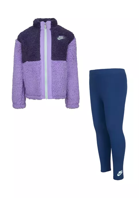Nike® Girls 4-6x Sherpa and Legging Set 3 Nike® Girls 4-6x Sherpa and Legging Set
