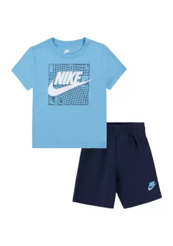 Nike® Toddler Boys Short Sleeve Club Shorts Set