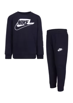 Nike® Boys 4-7 NSW Club Seasonal Fleece Crew Neck Pullover Set