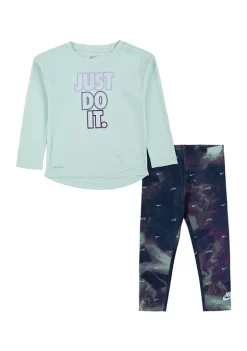 Nike® Toddler Girls Long Sleeve Crossover Tunic Legging Set -Nike® Shop Belk 418