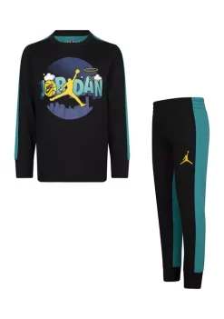 Nike® Boys 4-7 Comic Blocked T-Shirt and Pants Set
