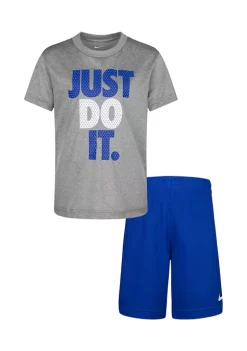Nike® Boys 4-7 Just Do It T-Shirt and Shorts Set