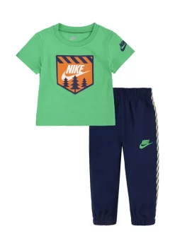 Nike® Baby Boys Short Sleeve Outdoors T-Shirt and Pants Set -Nike® Shop Belk 566