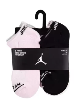 Nike® Girls Jordan No Show Socks - 6 Pack -Nike® Shop Belk 575