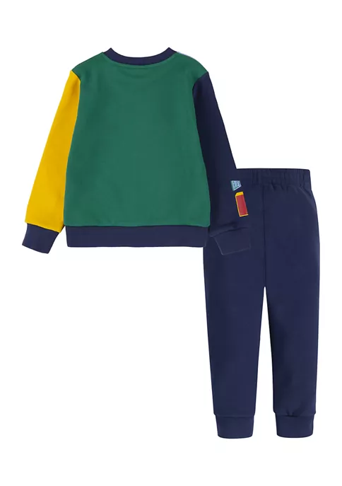 Nike® Toddler Boys Long Sleeve Crew Amplify Jogger Set 4 Nike® Toddler Boys Long Sleeve Crew Amplify Jogger Set - Image 2