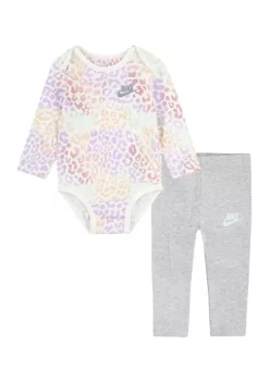 Nike® Baby Girls Spotted Bodysuit and Leggings Set