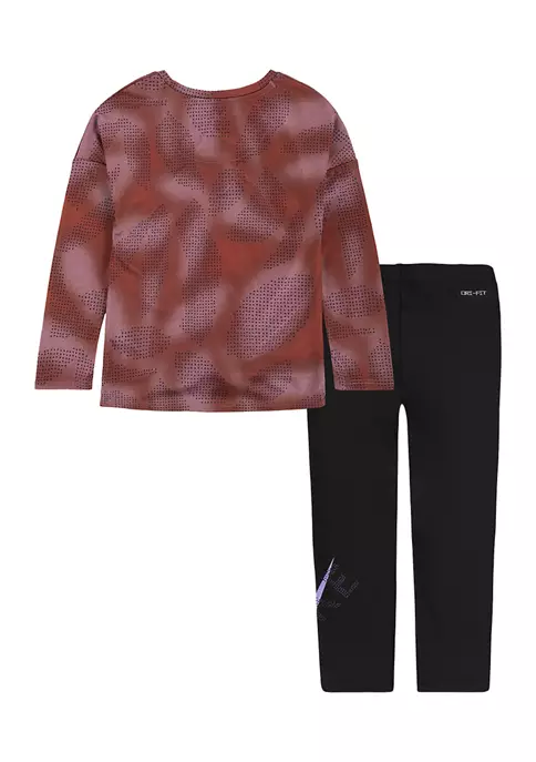 Nike® Toddler Girls Long Sleeve Printed T-Shirt and Joggers Set 4 Nike® Toddler Girls Long Sleeve Printed T-Shirt and Joggers Set - Image 2