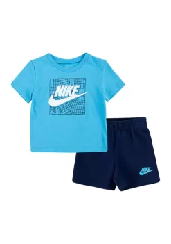 Nike® Baby Boys Short Sleeve Club Shorts Set