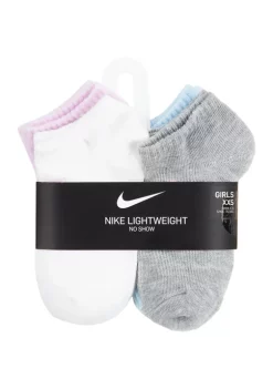 Nike® Toddler Girls Set of 6 Metallic Swoosh Low Socks -Nike® Shop Belk 876