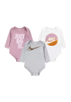 Nike® Baby Girls Sparkle Bodysuits - 3 Pack