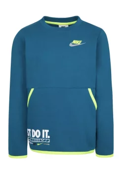Nike® Boys 4-7 Illuminte Fleece Crew Neck Sweatshirt