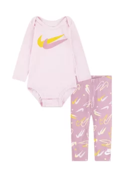 Nike® Baby Girls Long Sleeve Bodysuit and Leggings Set -Nike® Shop Belk 973